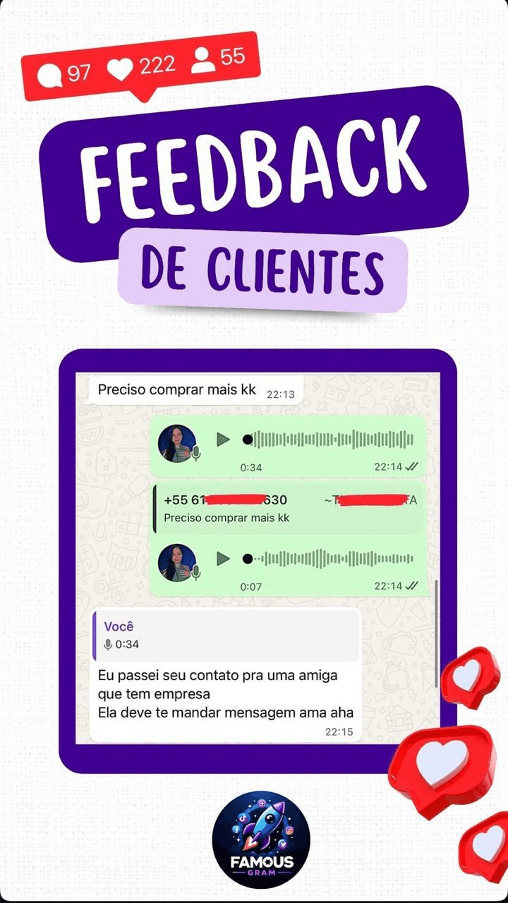 Conversa real de cliente