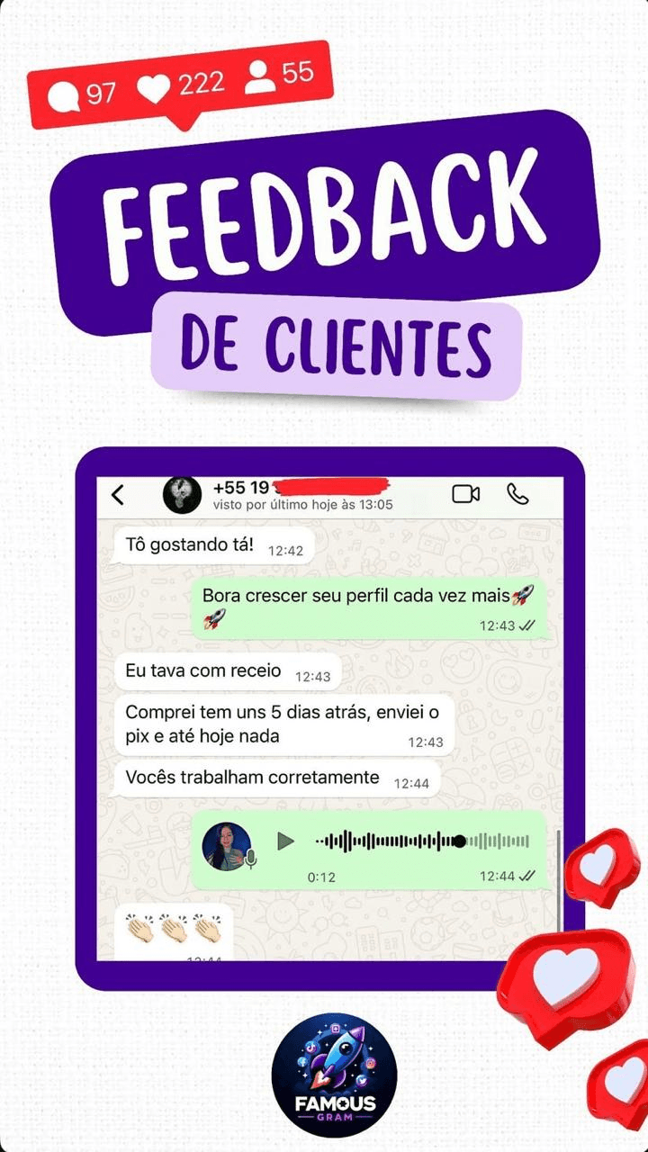 Conversa real de cliente