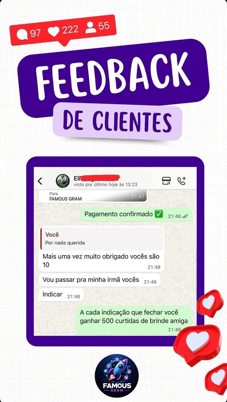 Conversa real de cliente